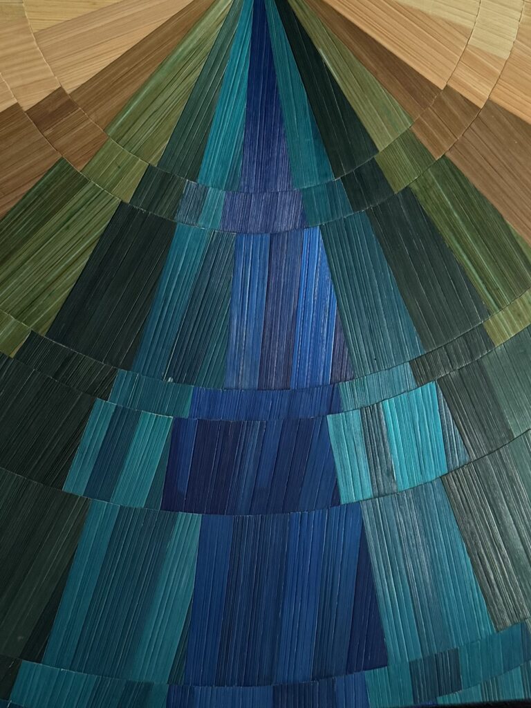 composition géométrique en marqueterie de palle
